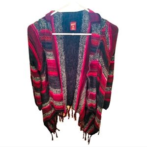 Arizona Jeans brand Southwestern style sweater/wrap with fringe NWT